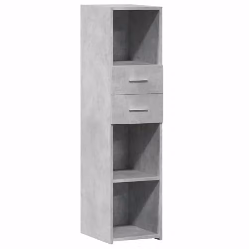 vidaXL Modern Highboard in Grey MDF, W/D/H: 30 x 42.5 x 124 cm – 1