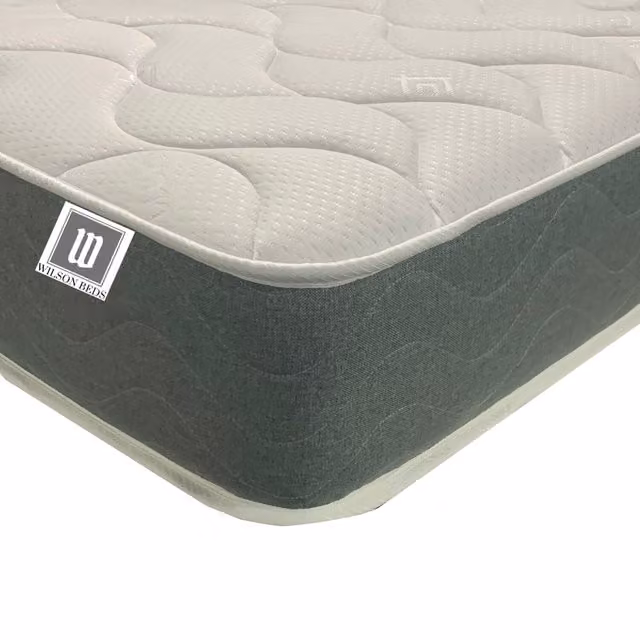 Wilson Beds Limited Hybrid Soft Spring and Memory Foam Quilted Mattress, Grey and White, W/D/H: 180 x 200 x 16 cm