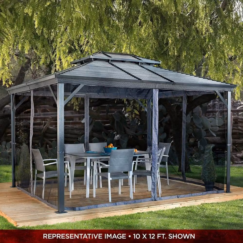 Sojag Ventura II Gazebo in Dark Grey, W/D/H: 297 x 297 x 273 cm – 2
