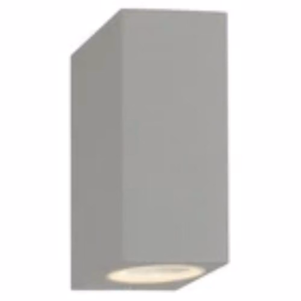 Havendro Set of 2 Grey Modern LED Up and Down Outdoor Wall Lights, IP44 Rated, Warm White – 2