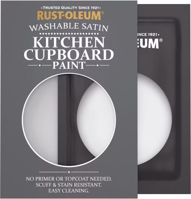 Rust-Oleum Kitchen Cupboard Satin Finish Tester Sachet in Monaco Mist Grey, 10ml