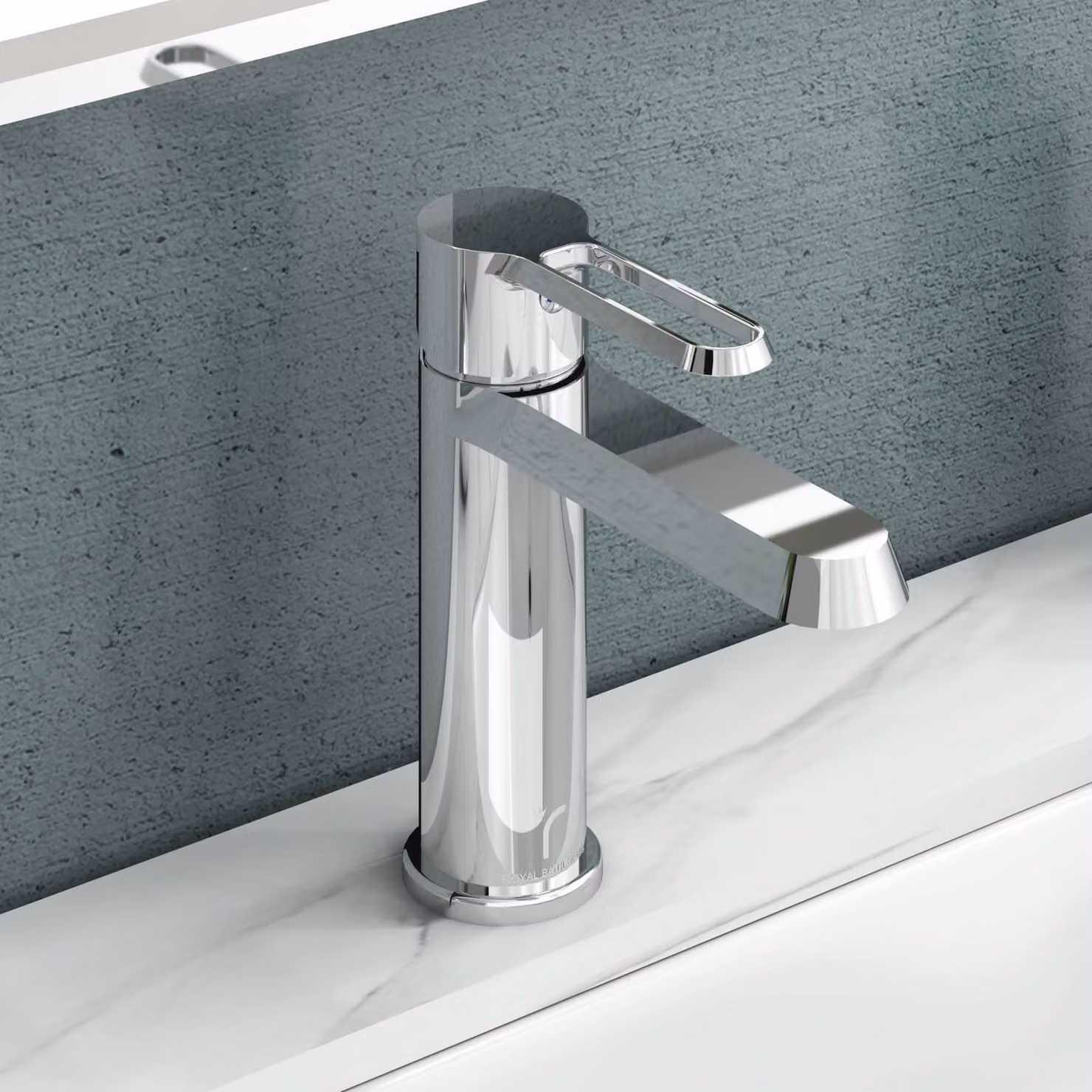 Royal Bathrooms Noble Round Single Lever Mono Basin Mixer Tap in Chrome