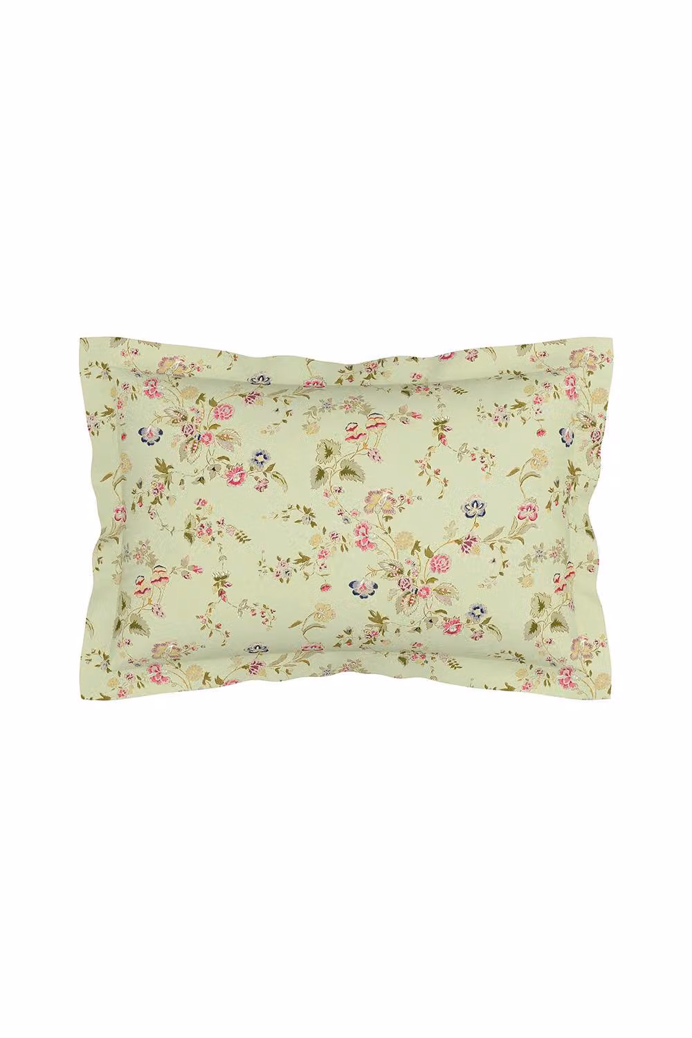 Sanderson Nectar Fields Green Floral Cotton Percale Single Duvet Cover and Pillowcase Set, W: 90 cm, L: 200 cm – 2