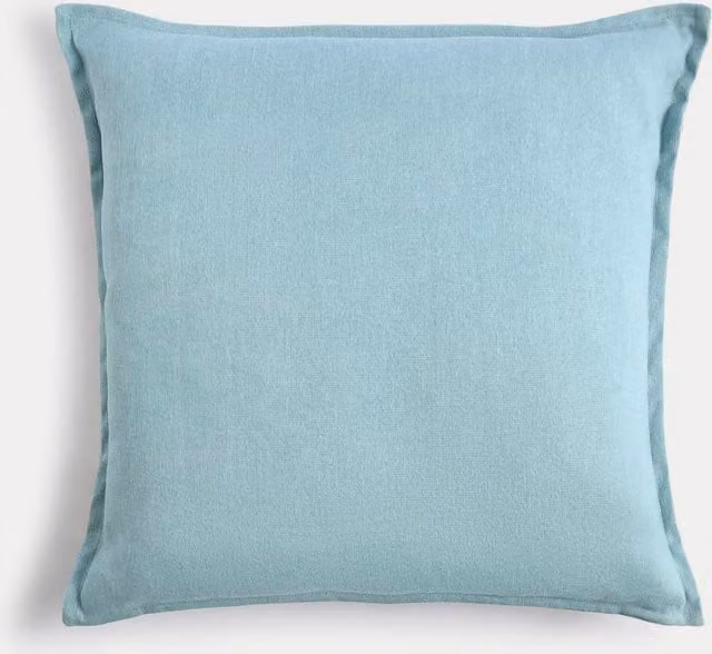 M&S Blue Square Textured Cotton Cushion
