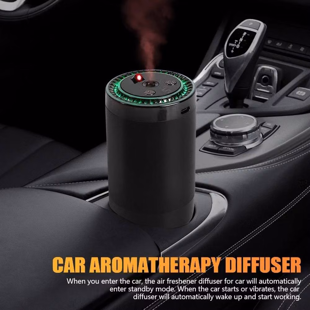 KORVIXA Car Essential Oil Aromatherapy Diffuser with RGB Lighting in Black – 6
