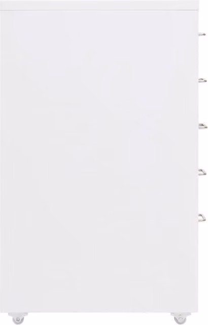 Berkfield Home Mobile Metal File Cabinet in White, W/D/H: 28 x 41 x 69 cm
