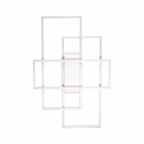 Netlighting Frame Rectangle Integrated LED Semi Flush Ceiling Light White 2700K – 1