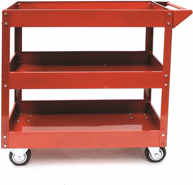 Hilka 3 Tier Rollable Service Cart in Red – 3
