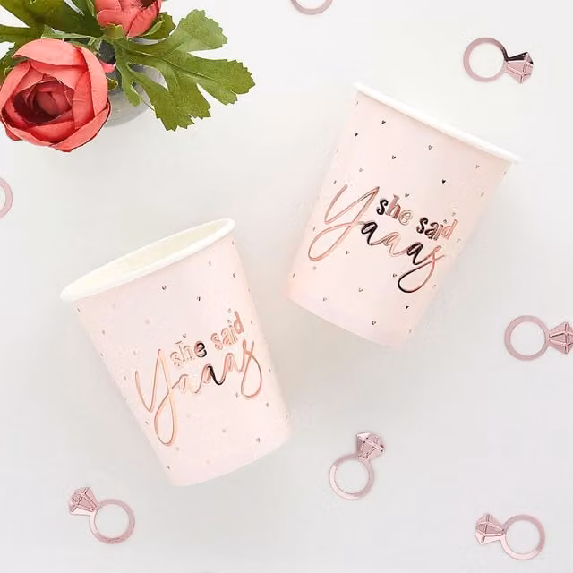 Club Green She Said Yaaas Paper Cups, Multicolour, Pack of 10
