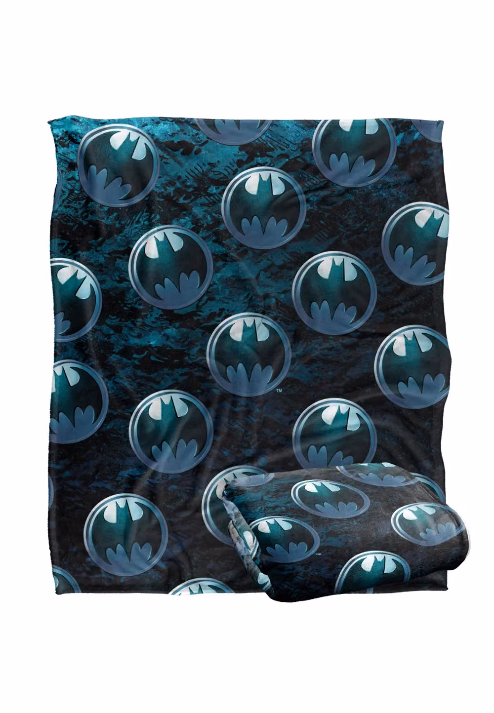 Batman Bat Logo Pattern Super Soft Silky Touch Throw Blanket in White, W/D: 152 x 127 cm – 2