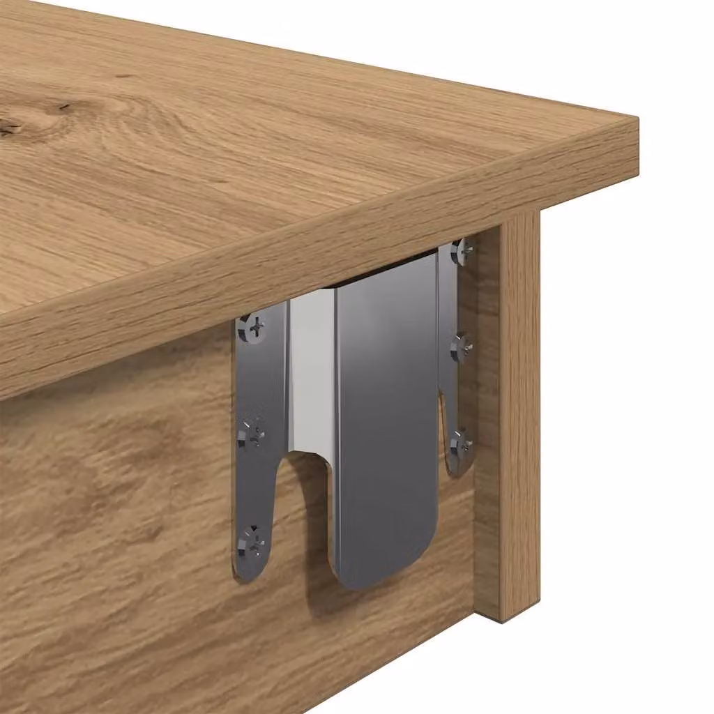 Berkfield Home Artisan Oak Wall Bar Table in Brown, W/D/H: 102 x 45 x 103.5 cm – 5