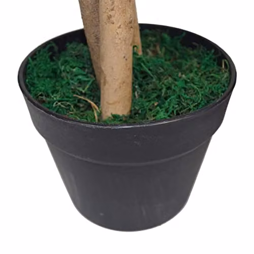 Leaf Design UK Large Artificial Mango Tree with Metal Planter, Green and Gold, Height: 120 cm – 3