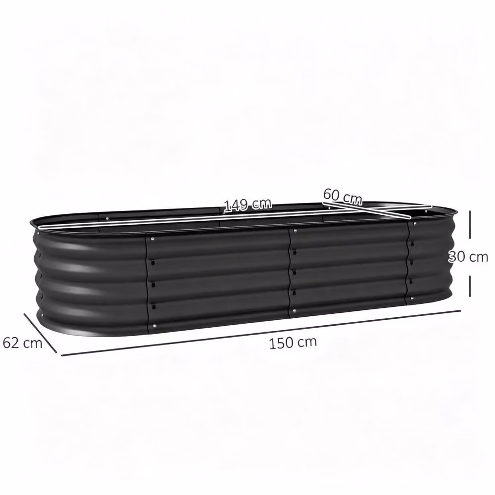 STILVORA Grey Flexible Raised Garden Bed for Ornamental and Herb Gardens – 2