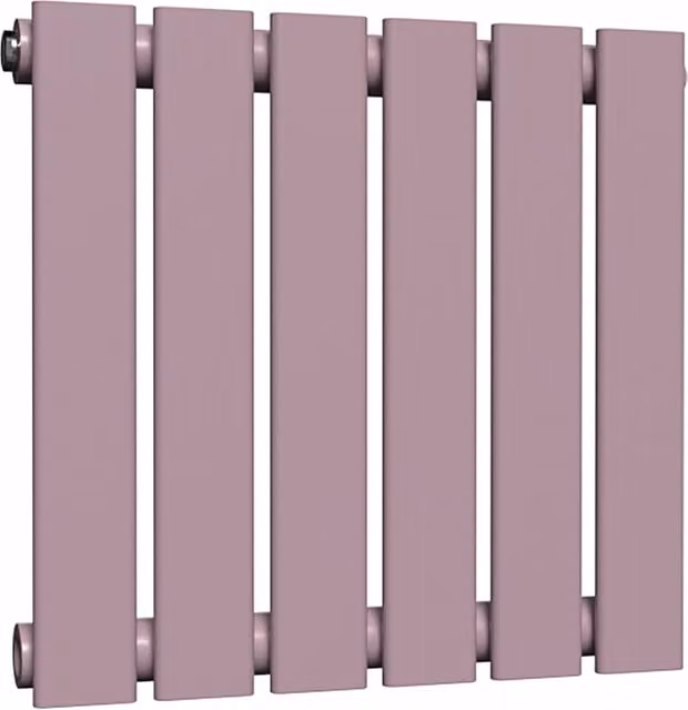 Lux Heat Flat Horizontal Single Coloured Radiator in Lavender Mist, W: 60.0 cm, H: 42.0 cm