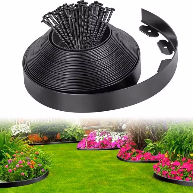 Havendro 10m Lawn Border Edge with 40 Pegs in Black – 1