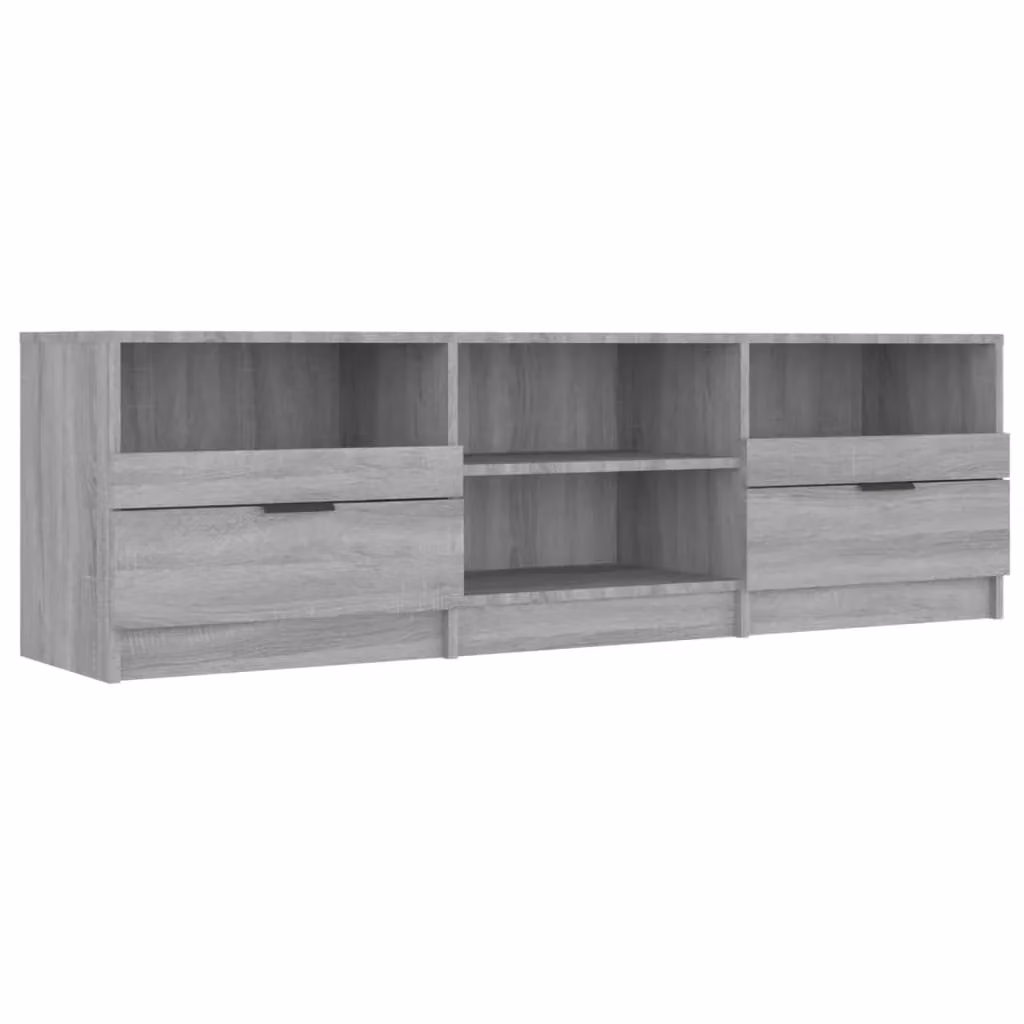 Berkfield Home Modern TV Cabinet in Grey Sonoma, W: 150 cm, D: 33.5 cm, H: 45 cm – 2