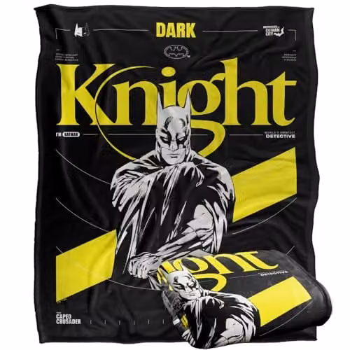LOGOVISION Batman Dark Knight Silky Touch Super Soft Fleece Throw Blanket, Multicolour, W: 152.4 cm x L: 152.4 cm – 1