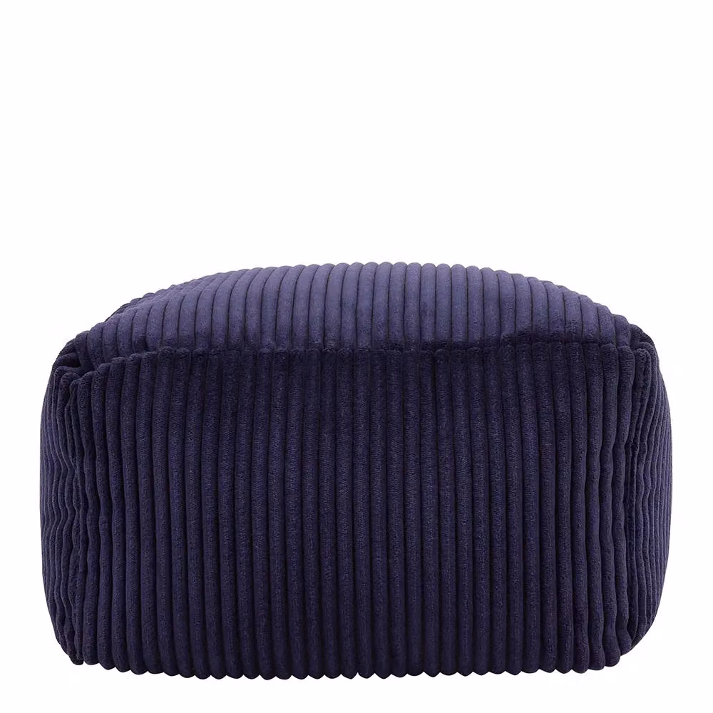 ICON Amara Square Corduroy Bean Bag Footstool in Navy Blue – 4
