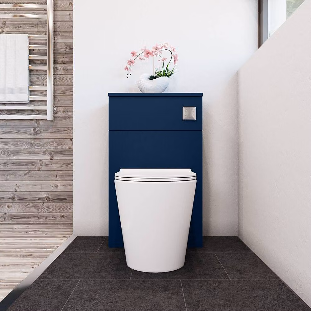 Balterley Contemporary Compact WC Toilet Unit, Dark Blue, Width: 50 cm – 2