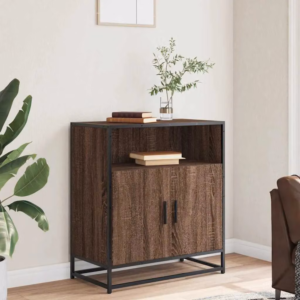 Berkfield Home Industrial Sideboard in Brown Oak, W/D/H: 68 x 35 x 76 cm – 3