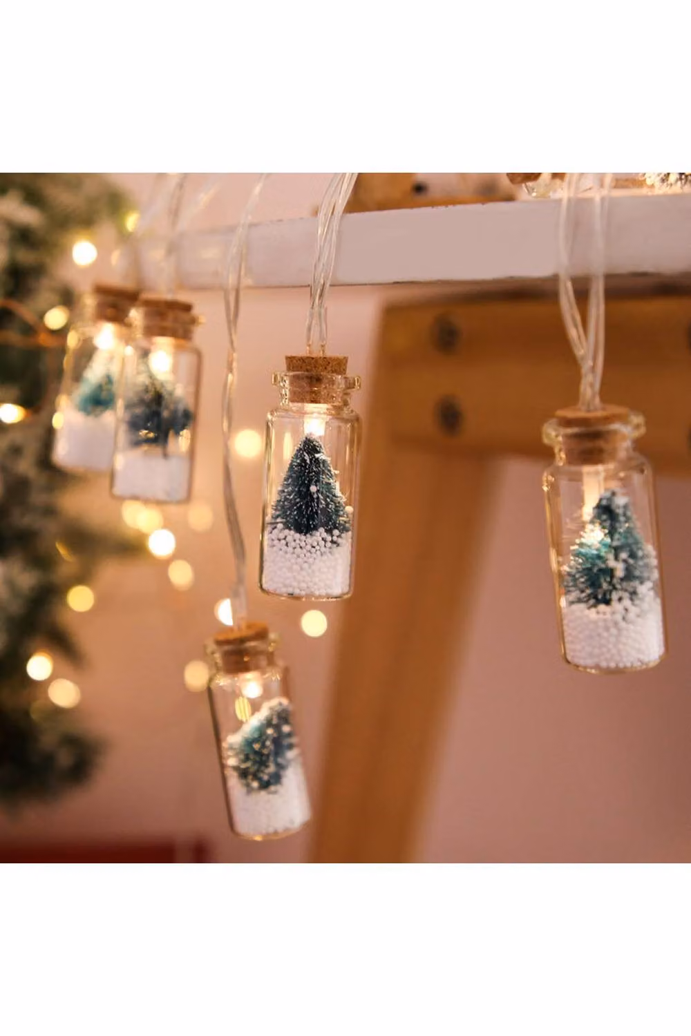 KDMD Halloween Wishing Bottle LED String Lights with 10 Warm White Bulbs, 2m Length, IP44, Transparent – 3