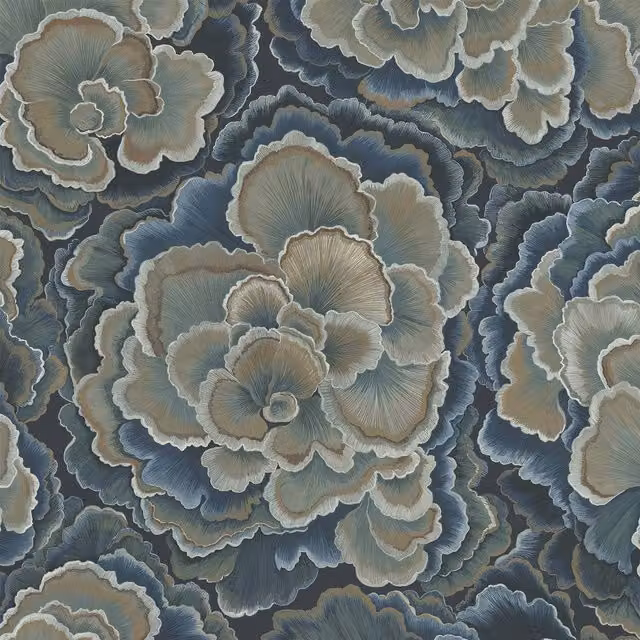 House of Hackney Trametes Carex Botanical Floral Art Nouveau Wallpaper in Multicolour