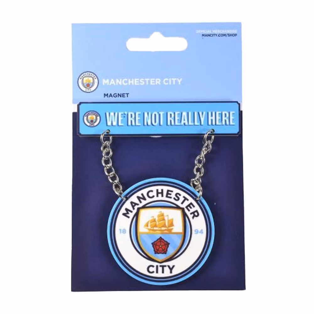 Manchester City FC Hanging Street Sign Fridge Magnet in Mid Blue Metal – 2