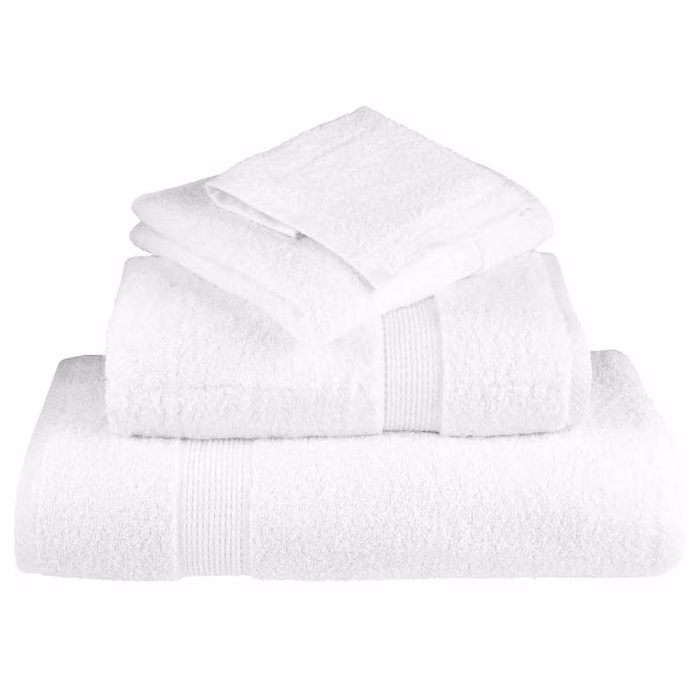 Berkfield Home SOLUND Premium Cotton Terry Guest Towels, White, 2 Pack, W: 30 cm x H: 50 cm, 600gsm – 2