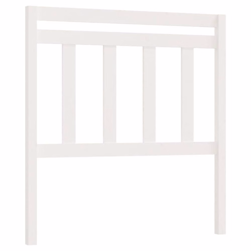 Berkfield Home White Rustic Solid Pine Wood Bed Headboard W/D/H: 106 x 4 x 100 cm – 2