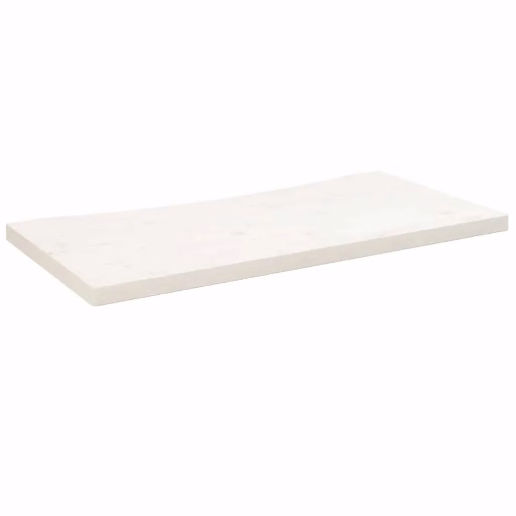 Berkfield Home White Solid Wood Pine Desk Top, W: 80 cm, D: 40 cm, H: 2.5 cm – 2
