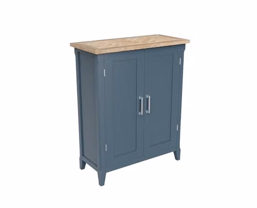Baumhaus Signature Blue Shoe Storage Cupboard with Hinged Doors and Internal Shelves, W/D/H: 150 x 40 x 105 cm – 1