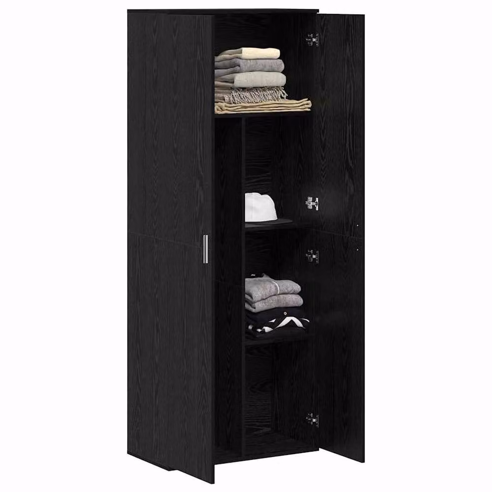 Berkfield Home Modern Highboard in Black Oak, W: 70 cm, D: 35 cm, H: 180 cm – 3
