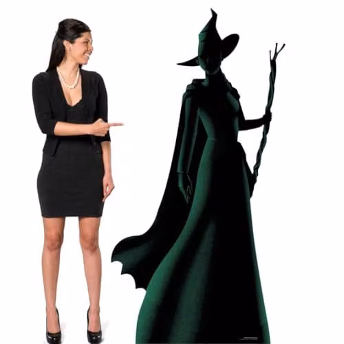 Star Cutouts SC4653 Wicked Elphaba Green and Black Silhouette Lifesize Cardboard Cutout, Height: 163 cm – 1