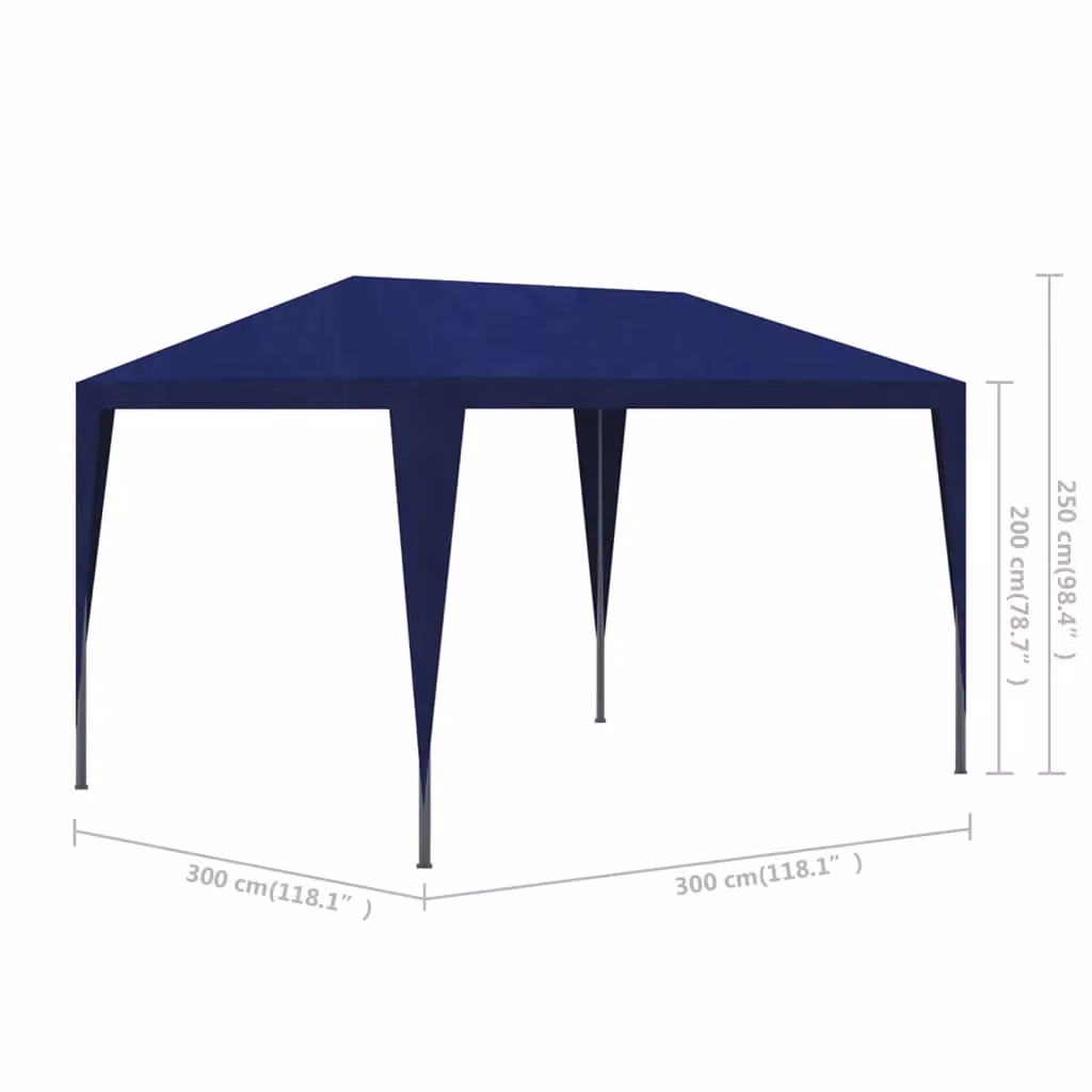 Berkfield Home Blue Party Tent W: 300 cm, D: 300 cm, H: 250 cm – 2