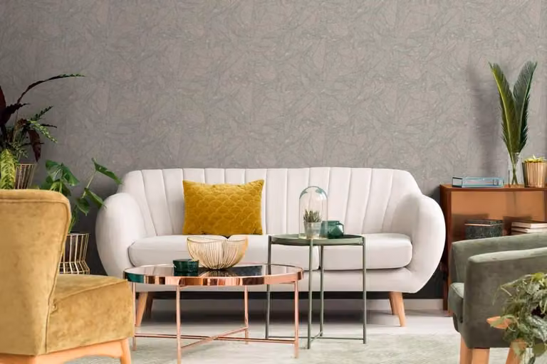 A.S. Création Modern Floral and Botanical Textured Wallpaper in Grey
