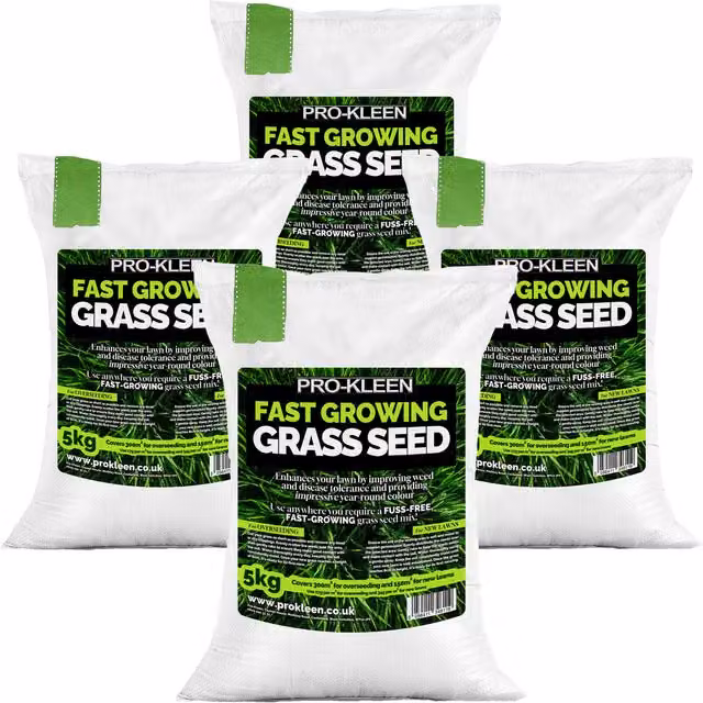 Pro-Kleen Fast Growing Green Lawn Seed for New Lawns, Overseeding and Patch Repair, 20kg