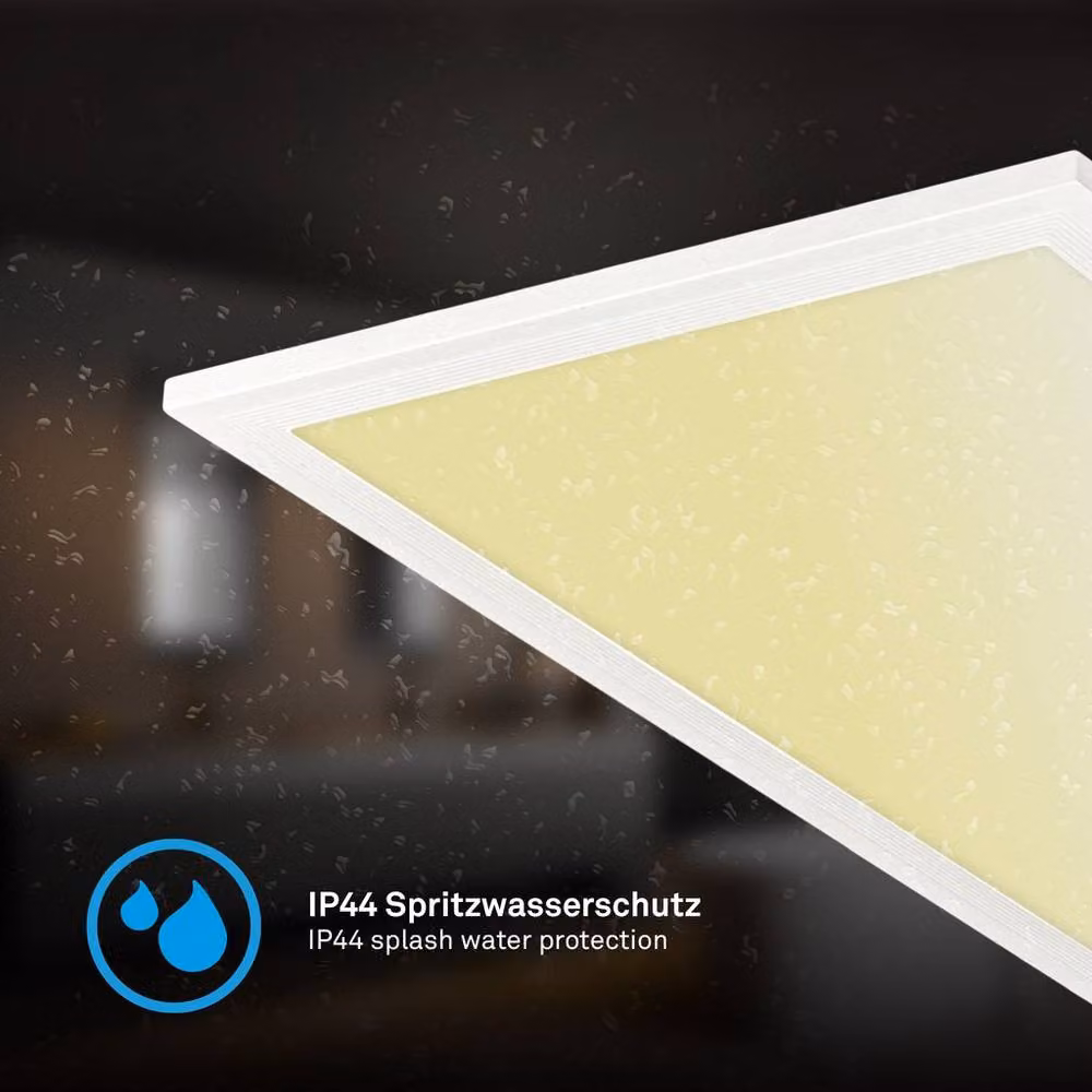 Briloner White LED Panel Bathroom Ceiling Light with Remote Control, Dimmable CCT, IP44 – 4