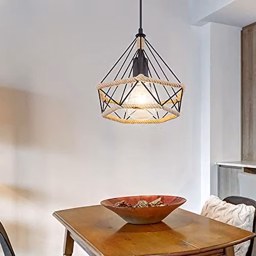 Globo Lighting Ulleu Linear Metal Suspension Bar Pendant Light in Black with E27 Socket – 2