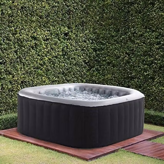 MSpa Alpine Delight Square Inflatable Hot Tub in Black
