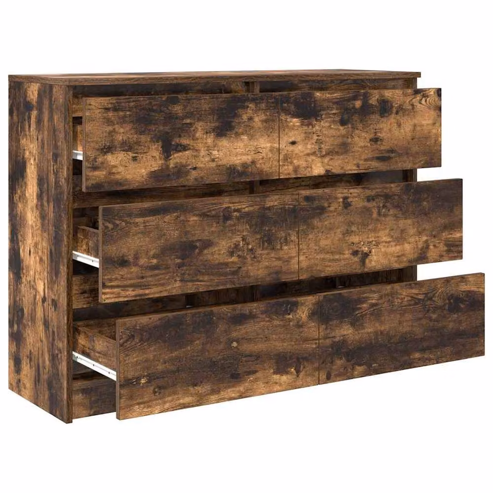 Berkfield Home Smoked Oak Sideboard in Brown, W/D/H: 100 x 35 x 76 cm – 3