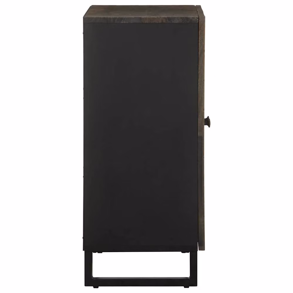 Berkfield Home Black Mango Wood Sideboard W/D/H: 60 x 33 x 75 cm – 3