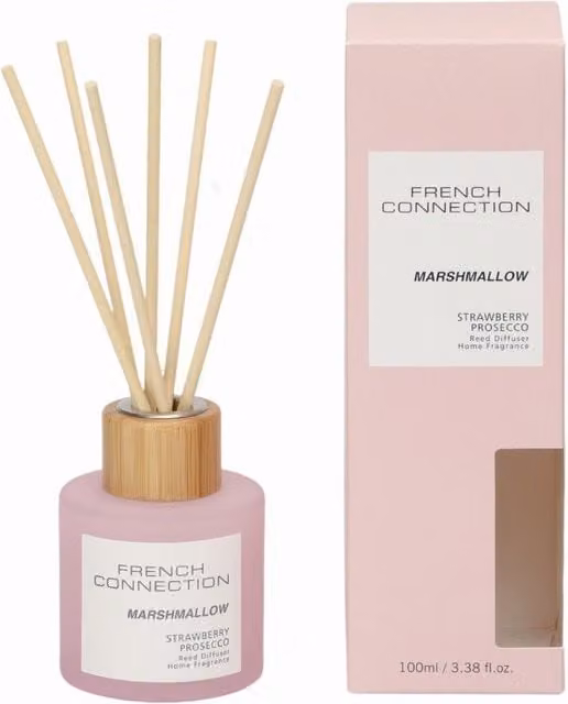 French Connection Strawberry Prosecco Reed Diffuser, 100ml, Pink