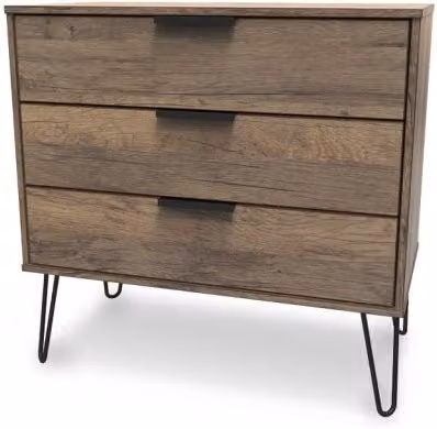 Welcome Hong Kong Mid Century 3 Drawer Chest of Drawers in Brown