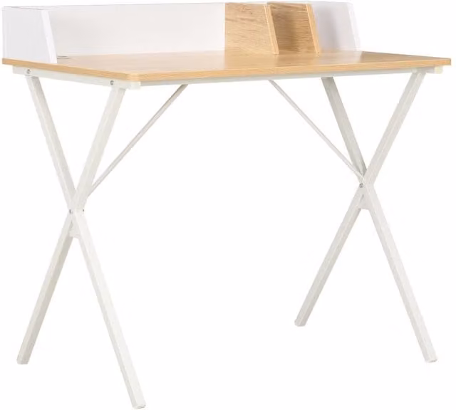 Berkfield Home Modern White Corner Desk W/D/H: 80 x 50 x 84 cm
