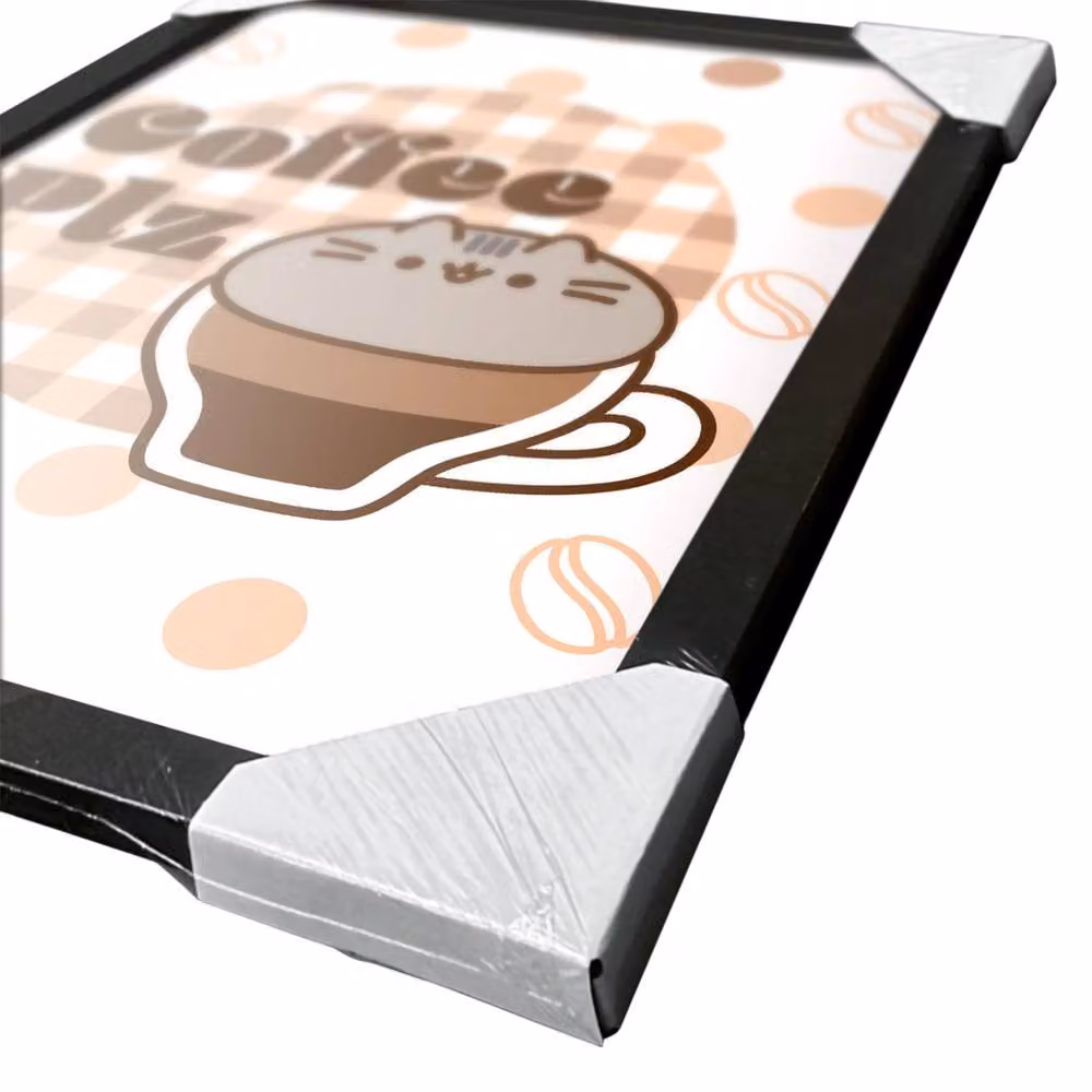 Pusheen Coffee Plz Framed Paper Poster in Pink – 2