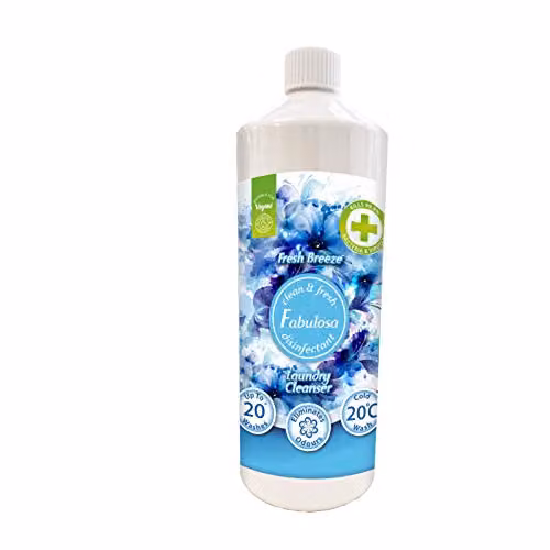 Fabulosa Anti-Bacterial Freshening Laundry Cleanser Washing Disinfectant Liquid, Fresh Breeze, 1 l