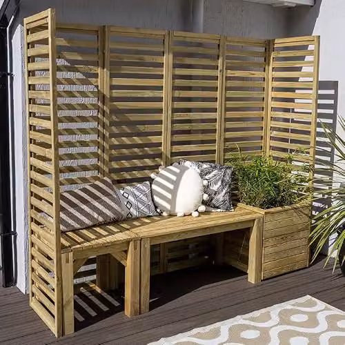 Forest Garden Modular Garden Seating in Brown with Solid Wood Frame and Scatter Cushions – 2