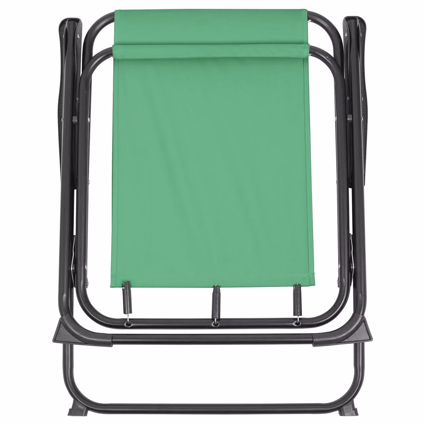Harbour Housewares Folding Metal Beach Chairs with Armrests, Pack of 2, Green and Black – 5
