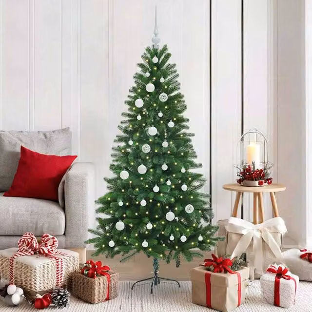 Berkfield Home Green PE Christmas Tree with 150 LEDs and Stand, Height: 150 cm
