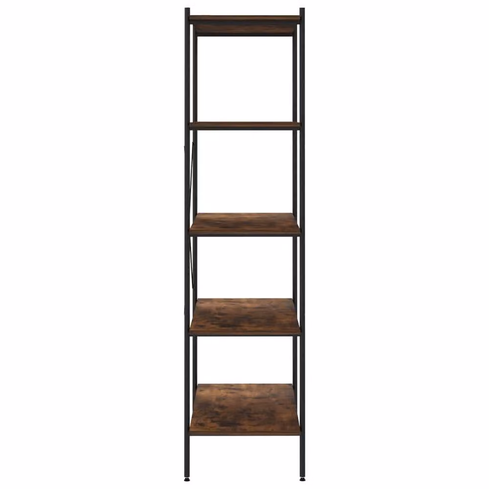 Berkfield Home Sturdy 5-Tier Industrial Shelving Unit in Black and Brown, W/D/H: 80 x 40 x 163 cm – 3